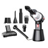 XPower VC8+ 4合1迷你充電吸塵機+電泵+抽真空 - 黑色 | 50W強力摩打 | 4500PA強勁吸力 | 可更換吸頭 | 可清洗HEPA濾網 | 香港行貨