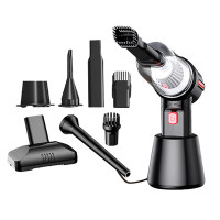 XPower VC8+ 4合1迷你充電吸塵機+電泵+抽真空 - 黑色 | 50W強力摩打 | 4500PA強勁吸力 | 可更換吸頭 | 可清洗HEPA濾網 | 香港行貨