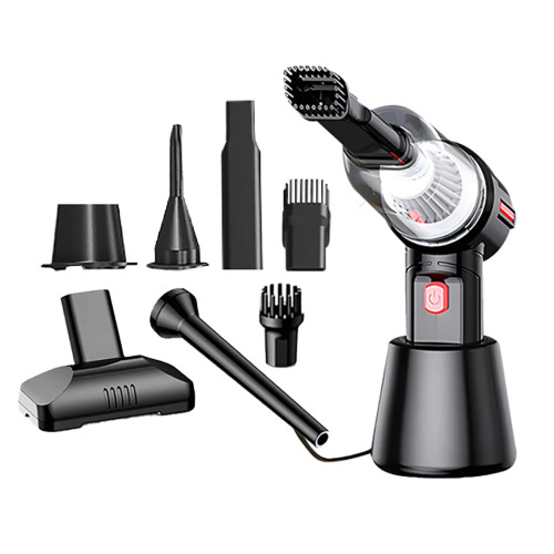 XPower VC8+ 4合1迷你充電吸塵機+電泵+抽真空 - 黑色 | 50W強力摩打 | 4500PA強勁吸力 | 可更換吸頭 | 可清洗HEPA濾網 | 香港行貨