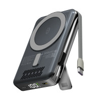EGO  AllyDelivery 4S @Magsafe 10000mAh 6in1 外置電 - 黑色 | 35W PD 極速快充 | Qi2 無線快充 15W | 香港行貨