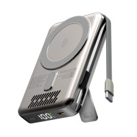 EGO  AllyDelivery 4S @Magsafe 10000mAh 6in1 外置電 - 銀色 | 35W PD 極速快充 | Qi2 無線快充 15W | 香港行貨