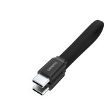 Connecty CC111D StrapLink USB-C to USB-C 17cm 2in1 掛繩充電線 - 黑色 | 超輕量設計 | 支援 3A 快速充電 | 香港行貨