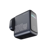 Connecty CA431D PowerVision 100W 智能 AI TFT GaN 快速充電器 - 黑色 | AI 智慧 TFT 顯示螢幕 | 支援100W高功率輸出 | 香港行貨