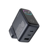 Connecty CA431D PowerVision 100W 智能 AI TFT GaN 快速充電器 - 黑色 | AI 智慧 TFT 顯示螢幕 | 支援100W高功率輸出 | 香港行貨