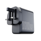 Connecty CA431D PowerVision 100W 智能 AI TFT GaN 快速充電器 - 黑色 | AI 智慧 TFT 顯示螢幕 | 支援100W高功率輸出 | 香港行貨