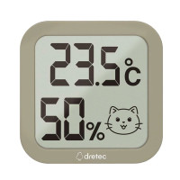 Dretec O-444DBRPT 寵物環境溫濕度計(貓貓專用) - 米色 | 溫濕度記錄 | 香港行貨 Dretec O-444DBRPT 寵物環境溫濕度計(貓貓專用) - 米色 | 溫濕度記錄 | 香港行貨