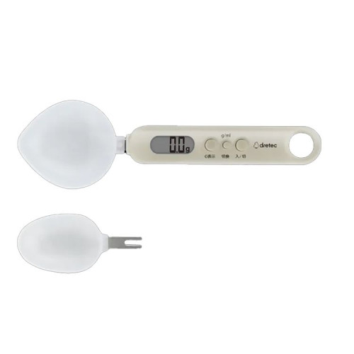 Dretec PS-032BEPT 寵物食量匙型電子秤 - 米色 | 精準控制食量 | 毫升單位切換 | 自動關機節能 | 香港行貨