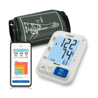 Dretec BM-501GY 上臂式血壓計 - 灰色 | 大螢幕顯示器 | 記憶體資料 60次 | 6級血壓水平顯示 | 自動增壓系統 | 香港行貨