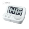 Dretec T-593WT 專注提升學習計時器 - 白色 | 超長計時 | 時鐘功能 | 響鬧開關 | 重複計時設定 | 香港行貨