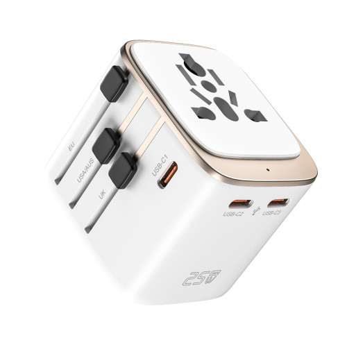 韓國 KTG HHT909 25W PDQC 充電旅行充電轉插-白色|超輕119g|安全認證|安全保護裝置|通用電壓100-240V| 香港行貨