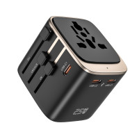 韓國 KTG HHT909 25W PDQC 充電旅行充電轉插-黑色|超輕119g|安全認證|安全保護裝置|通用電壓100-240V| 香港行貨