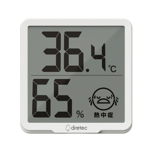Dretec O-455WT 環境溫濕度計 - 白色 | 顯示溫度與濕度數據 | 香港行貨