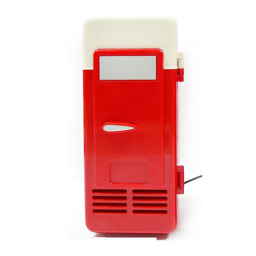 USB冷熱兩用桌上迷你小雪櫃 - 紅色 | 一罐飲料