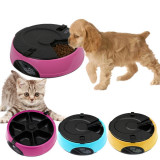 UFO飛碟式全自動寵物餵食器餵貓狗機 - 粉紅色 | 可定時錄音