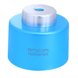 USB 迷你瓶蓋加濕器 | 超聲波霧化香薰機|放濕器 - 藍色