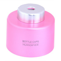 USB 迷你瓶蓋加濕器 | 超聲波霧化香薰機|放濕器 - 粉紅色