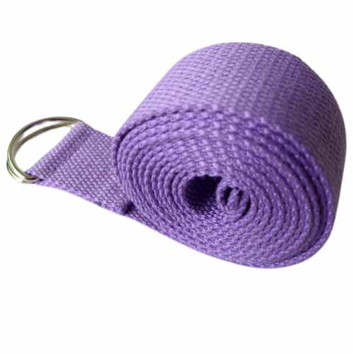 純棉1.8米伸展帶瑜伽繩 | 伸展拉力帶 - 紫色