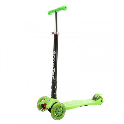 SCOOTER 4輪閃光可摺疊兒童滑板車 - 綠色