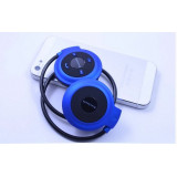 Mini503 運動後掛式折疊藍牙耳機 | 插卡+FM+藍牙三合一 - 藍色