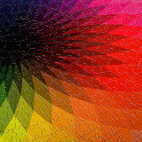 1000片圓形千色彩虹漸變拼圖