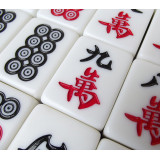 40號香港牌竹絲麻將麻雀牌 | 連收納盒風莊骰 - 綠色