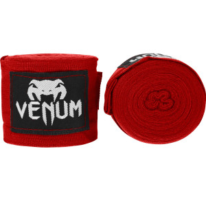 VENUM 純棉拳擊紮手帶 4米款 Hand Wraps - 紅色