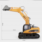 HUINA 15通遙控電動機械臀挖土機 | 遙控工程車