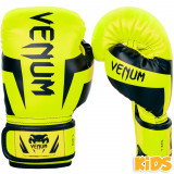 Venum Elite Kids 兒童泰拳拳套 - 黃色中碼