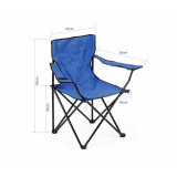 戶外透氣摺疊扶手椅導演椅 | 野外露營休閒椅 沙灘椅釣魚椅 - 藍色