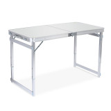 可攜式鋁合金長方形摺疊桌子 摺枱 - 白色