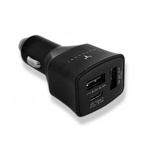 已下架 - 牛魔王 Maxpower CC721 Quick Charge 3.0 + USB Type-C 3 位 USB 汽車充電器 | 香港行貨