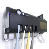 Puretta UVC紫外線牙刷滅菌器 - 黑色 | 多功能浴室置物架 牙刷消毒器