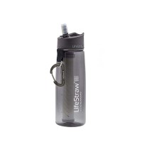 美國 LifeStraw Go 2 Stage 戶外雙重過濾濾水樽 | 連天然活性碳膠囊 - 灰色