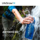 美國 LifeStraw Go 2 Stage 戶外雙重過濾濾水樽 | 連天然活性碳膠囊 - 藍色