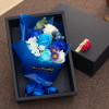 花束玫瑰香皂花禮盒 - 藍色