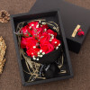 花束玫瑰香皂花禮盒 - 紅色