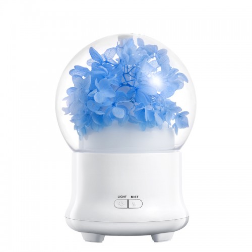 永生花香薰加濕機 - 藍色 | 超聲波霧化香薰機 放濕加濕器