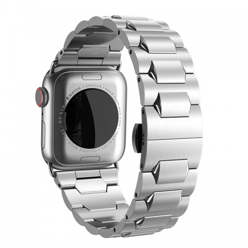 HOCO WB03 蝴蝶扣不銹鋼蘋果手錶錶帶 | Apple Watch 專用替換錶帶 - 閃石銀