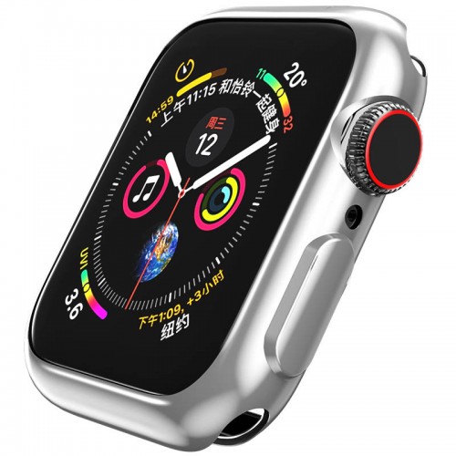 HOCO TPU防撞蘋果手錶保護殼 | S4/S5/S6/SE/SE2 Apple Watch專用 - 44mm 銀色