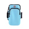 6寸拉鏈款運動手機臂袋 | 跑步專用防汗臂包 - 藍色