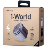 Momax 1World 4 USB 旅行插座充電器 全球通用萬用轉換插頭(UA3) | 香港行貨