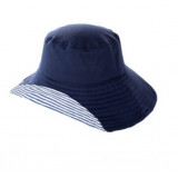 日本Cool Max - 抗UV防曬漁夫帽 (海軍藍面/間條底) - 香港行貨