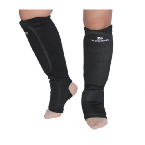 YS 跆拳道訓練護腿護踝腳套 - 拳擊護腳 - 黑色細碼
