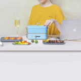 Nathome 迷你多功能料理鍋 NDG1402  - 藍色 | 三合一小丸子機電燒烤爐火鍋 香港行貨  (限時優惠)