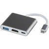 Macbook 三合一TYPE-C 高清線轉換器 | Type-c 轉HDMI+USB+PD