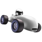創意F1賽車擺件車用空氣淨化器 | 香氛空氣清新機 - 白色