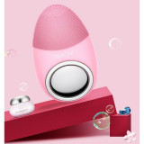 OKACHI 充電式美容洗臉機 | 電動潔面儀洗臉神器 | 聲波震動深層快速卸妝 - 粉紅色