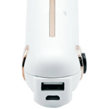 PRITECH USB充電兩用直髮器夾捲髮棒 | 無線直髮神器 - 白色