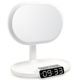 Namisen 五合一LED化妝鏡藍牙音箱鬧鐘 - 白色