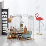 Robotime 手工DIY小屋模型起居室 DGM01 | 木質工藝手工製作拼裝玩具